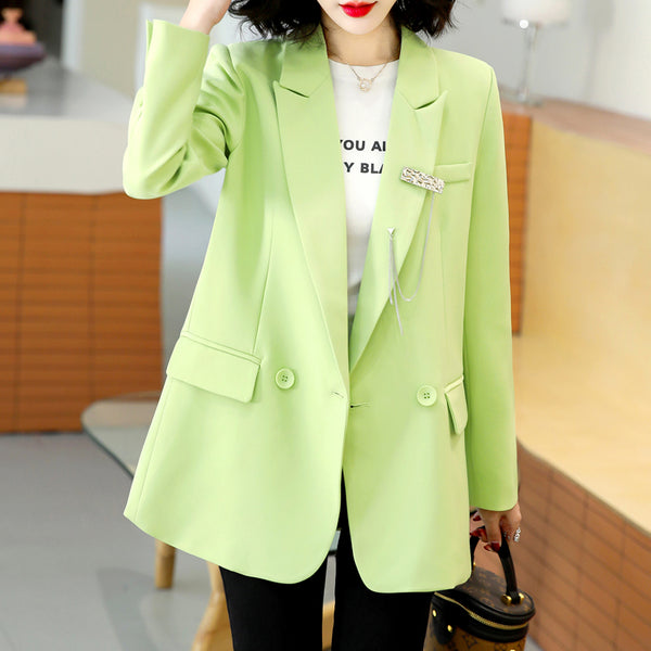 Suit Jacket Women's Trendy Small Blazer Retro Loose And Street Suit Jacket Women 2023 Spring And Autumn Loose Coat