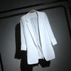 New Summer Big Size Women Slim Chiffon Blazer Formal Suits Spring Midi long Blazers Solid Lady Suit Thin Sun Protection Coat 364