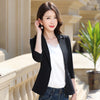 Summer Thin Small Suit Jacket 2023 Lady Slim Single Button Blazer Women Casual Seven Points Sleeve Coat S-5XL Y289