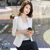 Summer Thin Small Suit Jacket 2023 Lady Slim Single Button Blazer Women Casual Seven Points Sleeve Coat S-5XL Y289