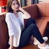 Summer Thin Small Suit Jacket 2023 Lady Slim Single Button Blazer Women Casual Sun Sunscreen Clothing S-5XL Y94