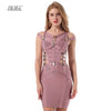 New Summer Women Bandage Dresses 2022 Solid Sleeveless Hollow Out V Neck Chic Straps Tank Sexy Black Bodycon Mini Vestidos