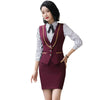 Summer work wear women suits skirt OL plus size 4XL vest uniform female clothes vest +Skirt 2 set formal office ladies suits