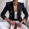 Thin Office Lady Blazer Jacket Women Long Sleeve Solid Casual Button Jackets Slim Fit Coats Chaquetas De Mujer 2022
