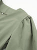 V-neck High Waist Lantern Sleeve Ladies French Dress Long Sleeve Skirt  Woman Dress  Dresses Women  Willon Green Dress