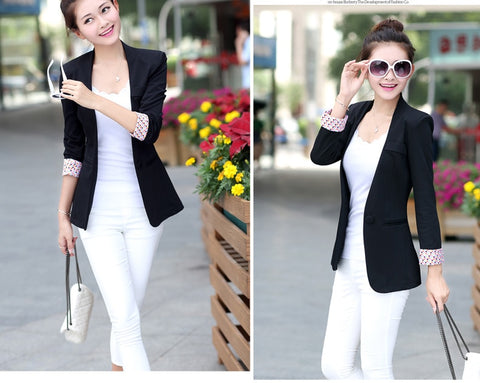 New  Women Blazer Spring Slim Top Elegant Double Breasted Short Design Clothes Blazer Suit Female Suit & Women Work Wear