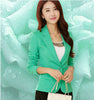 New Women Blazers & Jackets 7 Colors Solid Blazer Women blazer Coat Slim  style One Button Outerwear Short Blazer Feminino