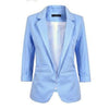 New Women Casual Slim Suit Blazer Jacket Coat 3/4 Sleeve Outwear Business Blazer