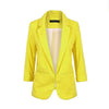 New Women Casual Slim Suit Blazer Jacket Coat 3/4 Sleeve Outwear Business Blazer