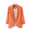 New Women Casual Slim Suit Blazer Jacket Coat 3/4 Sleeve Outwear Business Blazer