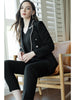 Women Business Suit Spring Autumn 2023 Elegant Chic  Office Lady Formal Work Suit Slim Black Pants Suit