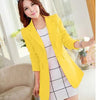 New Women Fashion Spring Autumn Slim Long Sleeve One Button Long Suit Elegant Women Blazer Female Jacket