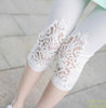 New Women Leggings Fashion Summer Legging Spring Girl Cotton Elastic Triangle Hollow Pants Cropped Trousers Leggins Six Colors