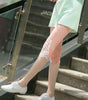 New Women Leggings Fashion Summer Legging Spring Girl Cotton Elastic Triangle Hollow Pants Cropped Trousers Leggins Six Colors