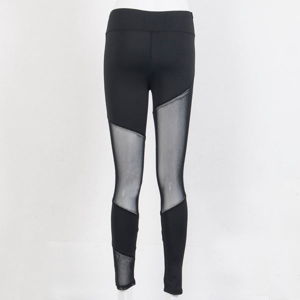 New Women Mesh Sheer Black High Waist High Waist Pants See through Fitness Stretch Leggings Ladies