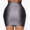 Women Mini Solid Elastic Short Skirt Pencil Skirt Bodycon Slim Skirt Seamless Tight Fitted Skirt