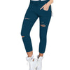 New Women Skinny Pants Sexy Hole Knee Pencil High Waist Legging Slim Trousers Stretch Ripped Jeans Plus Size 4XL 6Q0480