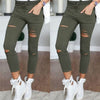 New Women Skinny Pants Sexy Hole Knee Pencil High Waist Legging Slim Trousers Stretch Ripped Jeans Plus Size 4XL 6Q0480
