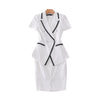 Women Suit Short Sleeve Summer Formal Temperament Slim Blazer and Skirt Office Ladies Business Work Wear