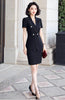 Women Suit Short Sleeve Summer Formal Temperament Slim Blazer and Skirt Office Ladies Business Work Wear