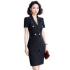 Women Suit Short Sleeve Summer Formal Temperament Slim Blazer and Skirt Office Ladies Business Work Wear