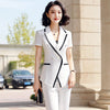 Women Suit Short Sleeve Summer Formal Temperament Slim Blazer and Skirt Office Ladies Business Work Wear
