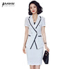 Women Suit Short Sleeve Summer Formal Temperament Slim Blazer and Skirt Office Ladies Business Work Wear