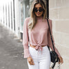 New Women Summer Long Sleeve Crop Translucent Shirts Floral Sexy Blouse Stand Loose Casual Shirt Fashion Female Clothes