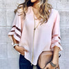 New Women Summer Loose V Neck Tops Ladies Mesh Stitching 3/4 Sleeve Casual Holiday Blouse Shirt Female Blusas Tunic Shirts Tops