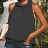 New Women Tops Sleeveless Back Bandage Bow Ruffles Solid Halter Blouses Summer Sexy Casual Lady Shirts