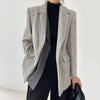 Women Winter Coat Twill Thick Tweed Coat 2022 Winter Fake Two Pieces Elegant Ladies Coats