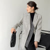 Women Winter Coat Twill Thick Tweed Coat 2022 Winter Fake Two Pieces Elegant Ladies Coats