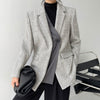 Women Winter Coat Twill Thick Tweed Coat 2022 Winter Fake Two Pieces Elegant Ladies Coats