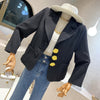 Women's Clothing 2023 Autumn Black Long sleeve small suit Blazers coat design Jacket top