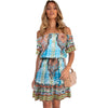 Women's Printed Short Sleeve Off Shoulder Bohemian Other Fashionable Dresses Summer Skirt Suits For Women For Work