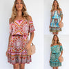 Women's Printed Short Sleeve Off Shoulder Bohemian Other Fashionable Dresses Summer Skirt Suits For Women For Work
