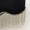 Women's Suit Sexy Lapel Long Sleeve Diamond Tassel Short Jacket & Mini Skirt Diamond Tassel Two Piece Set