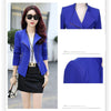 Back Ruffled Blazer Women Elegant Zipper Long Sleeve Blazer Spring Femme Suit Jaquetas Solid Casual Coat f31