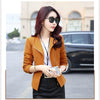 Back Ruffled Blazer Women Elegant Zipper Long Sleeve Blazer Spring Femme Suit Jaquetas Solid Casual Coat f31