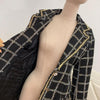 Elegant Women small fragrance Plaid blazer women Slim Long Tweed Woolen Outerwear