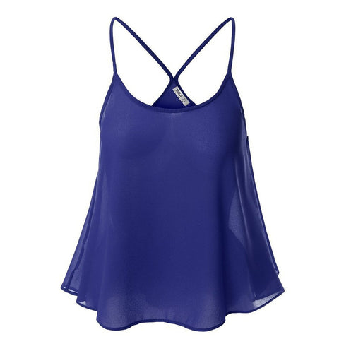 New arrival Women tank top Sexy Sleeveless Halterneck summer Crop Tops hot girl Vest chiffon top Colete Feminino