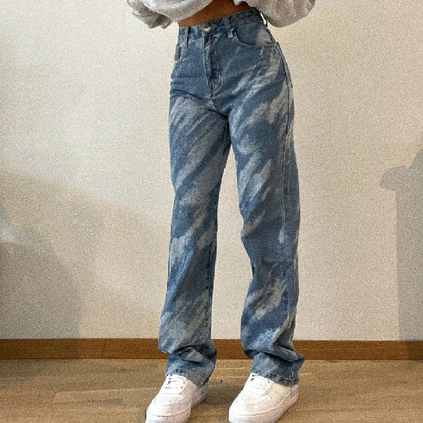 autumn and winter casual straight-leg pants with high waist, women pants, Women pants high rise jeans, Women pants high rise