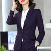 New fashion Business blazer women Interview formal long sleeve slim plaid jacket office ladies plus size work coat