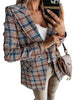 women blazer plaid coat clothing