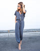 New loose summer V-neck sexy cross-tie chiffon women's suits short-sleeved beach cool pants Jumpsuits women Playsuits D1063