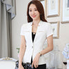 New spring Summer elegant women blazer  formal slim short sleeve jacket office ladies plus size Casual Coat