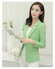 New spring autumn blazer suit women Korean slim show thin solid ladies blazers Suit gray blue green white small Suit Work Wear