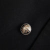 style ladies lapel shoulder pad double-breasted metal buttons slim suit jacket