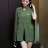 temperament double breasted Cloak Cape Blazer Women stand collar Coat office lady Casual Blazers
