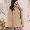 temperament double breasted Cloak Cape Blazer Women stand collar Coat office lady Casual Blazers